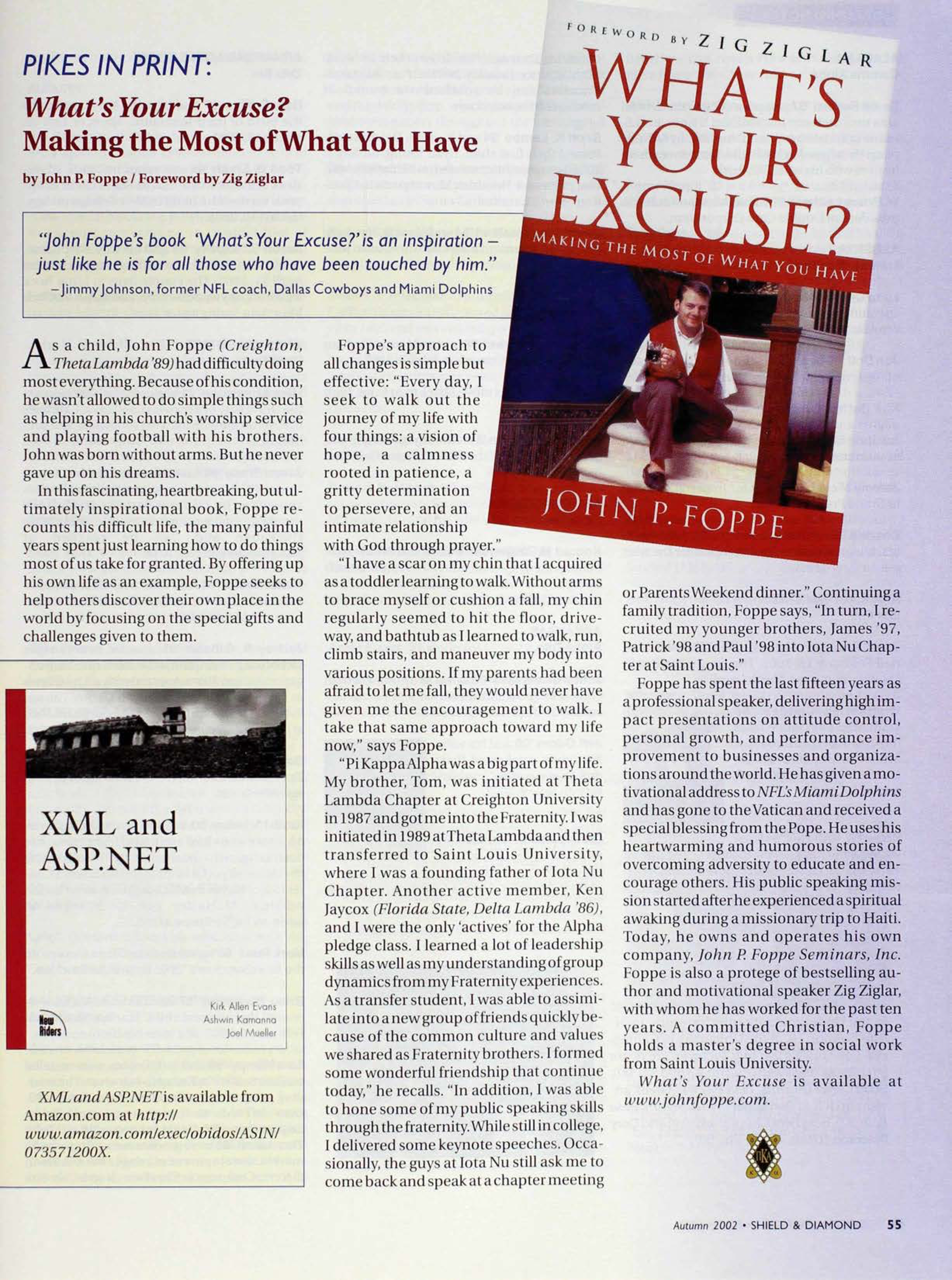 Pikes in Print: What's Your Excuse?, Autumn 2002